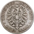 Niemcy, Meklemburgia- Strelitz, Fryderyk Wilhelm, 2 marki 1877 A