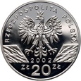 #AJ# Polska, III RP, 20 złotych 2002, Żółw Błotny