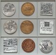 Zestaw 9 szt. medali o tematyce historycznej, religijnej, numizmatyka
