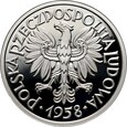 III RP, 5 złotych 1958 (2012), Rybak, REPLIKA - Mennica Polska