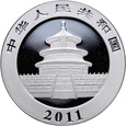 #AO# Chiny, 10 juanów 2011, Panda, uncja srebra