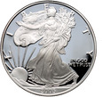 USA, 1 dolar 2005 W, Silver Eagle, stempel lustrzany (proof)