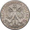 #AJ# Polska, II RP, 5 złotych 1934, Głowa Kobiety