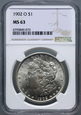 #AJ# USA, dolar 1902 O,  Morgan, NGC MS63