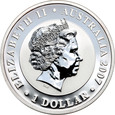 Australia, Elżbieta II, dolar 2007, Koala, uncja srebra