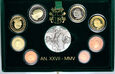 Watykan, Jan Paweł II, srebrny medal z zestawem 8 monet 2005