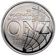 Polska, III RP, 20 złotych 1995, 50. rocznica powstania ONZ 