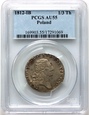 Księstwo Warszawskie, Fryderyk August I,1/3 talara 1812 IB, PCGS AU55