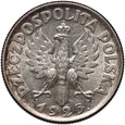 Polska, II RP, 2 złote 1925, Żniwiarka, Londyn, z kropką