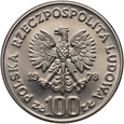 #AM# Polska, PRL, 100 zł 1978, Janusz Korczak, próba, nikiel