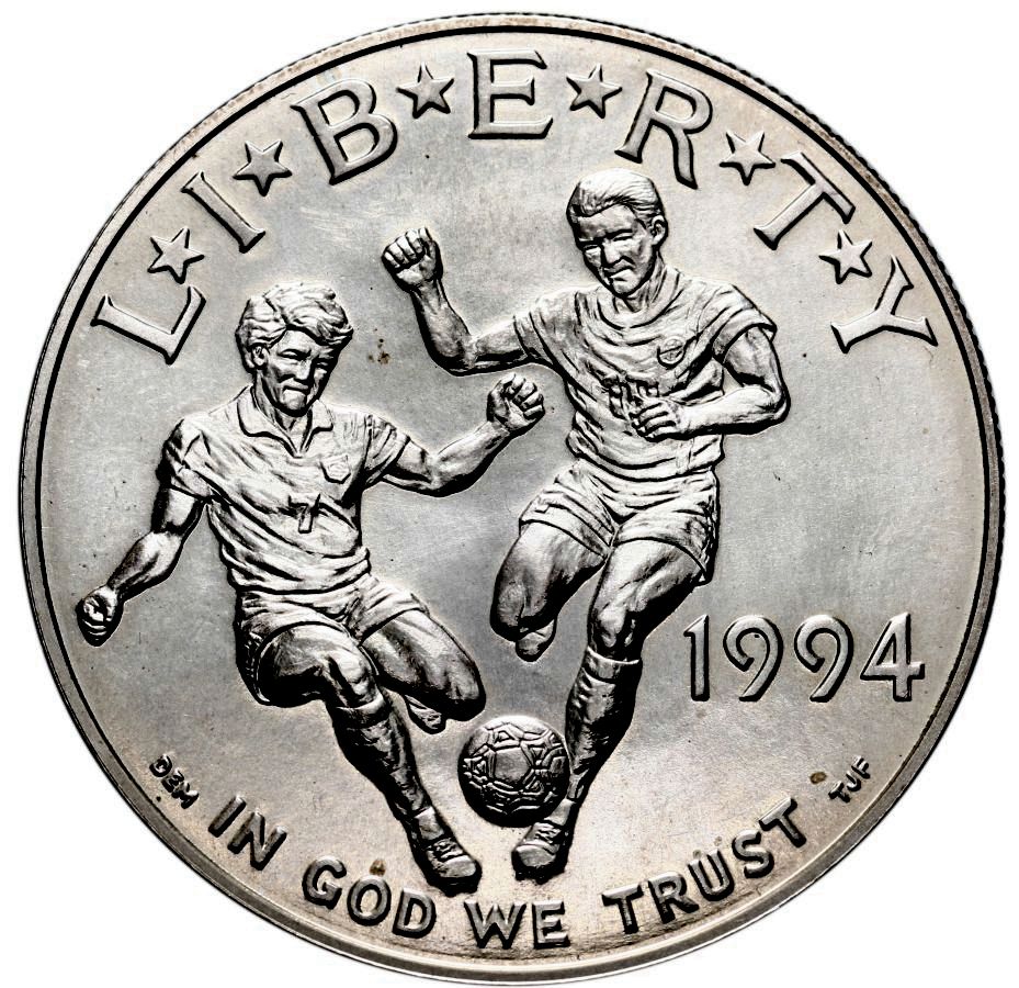 40. USA, 1 dolar 1994 D, Mistrzostwa Świata w piłce nożnej