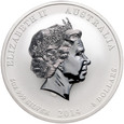 Australia, 8 dolarów 2014, Rok konia, 5 uncji srebra