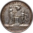 Polska/Francja, medal 1747 Ślub Marii Józefy z Ludwikiem Ferdynandem