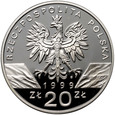 Polska, III RP, 20 złotych 1999, Wilk