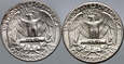 #AJ# USA, 2 x 1/4 dolara 1955 D, 1963 P