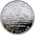 USA, dolar 1993 W, 50. rocznica lądowania w Normandii, proof
