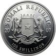 Somalia, 100 szylingów 2007, Słoń