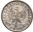 #B02# II RP, 2 złote 1924, Filadelfia, Żniwiarka, odwrotka