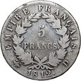 Francja, Napoleon, 5 franków 1812 D, Lyon