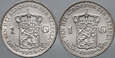 #Aj# Holandia, Wilhelmina, 2 x 1 gulden 1939, 1940