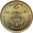 Polska, III RP, 2 złote 2000, Jubileusz 2000 roku, ODWROTKA