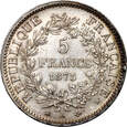 Francja, 5 franków 1873 A, Paryż, Herkules