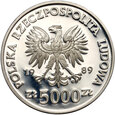 Polska, PRL, 5000 złotych 1989, Władysław II Jagiełło