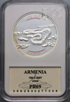 #AJ# Armenia, 100 dram 2007, Żmija Armeńska, GCN PR69