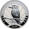 Australia, 30 dolarów 2009, Kookaburra, 1 kg srebra Ag999