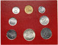 37. Watykan, zestaw 8 monet, od 1 do 500 lirów, 1978