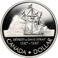 #AZ# 09.  Kanada, Elżbieta II, dolar 1987, Okręt