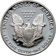 USA, 1 dolar 1992 S, Silver Eagle, stempel lustrzany (proof)