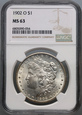 #AJ# USA, dolar 1902 O, Morgan, NGC MS63