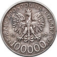 #AJ# Polska, III RP, 100000 złotych 1990, Solidarność, typ C