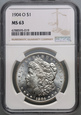 #AJ# USA, dolar 1904 O, Morgan, NGC MS63