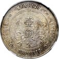 Chiny, 1 dolar bez daty (1927), Memento, NGC AU53