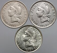 #AJ# Dominikana, zestaw 3 x 1/2 peso 1951, 1959, 1963