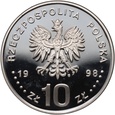 Polska, III RP, 10 złotych 1998, August Emil Fieldorf, ''Nil'' #M