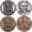 Polska, Zestaw 4 szt. medali o tematyce historycznej