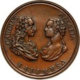 Medal August III, 1738, wybity z okazji ślubu Marii Wettyn