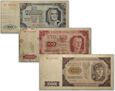 42. Polska, PRL, 20, 100, 500  złotych 1948