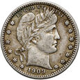 USA, 1/4 dolara 1909 D, Barber