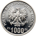 Polska, PRL, 1000 złotych 1985, 40 lat ONZ, Próba