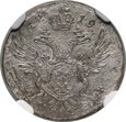 Polska, Królestwo Kongresowe, 5 groszy 1819 IB, NGC MS61