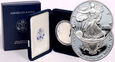 USA, 1 dolar 2001 W, Silver Eagle, stempel lustrzany (proof)