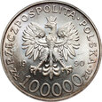 Polska, III RP, 100000 złotych 1990, Solidarność, typ A