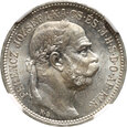 Węgry, Franciszek Józef I, 1 korona 1915 KB, Kremnica, NGC MS63