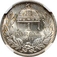 Węgry, Franciszek Józef I, 1 korona 1915 KB, Kremnica, NGC MS63