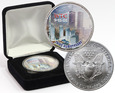 USA, 1 dolar 2004, Srebrny orzeł, 3 rocznica ataku na WTC, uncja Ag