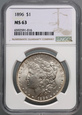 #AJ# USA, dolar 1896, Filadelfia, Morgan, NGC MS63